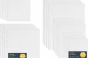 20pcs Canvas Panels (15x20-4pk, 24x30-4pk, 30x40-4pk, 20x20-4pk, 30x30-4pk) 3mm Blank Artist Canvas Board / 280GSM/ 100% Cotton/Triple Primed/Acid Free/Medium Grain