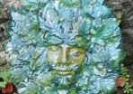 Very large Green Man wall plaque for garden