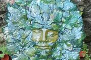 Very large Green Man wall plaque for garden