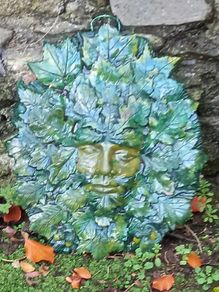 Very large Green Man wall plaque for garden