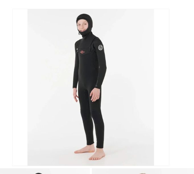 Rip Curl Kids Dawn Patrol 5:4 Chest Zip Hooded Wetsuit