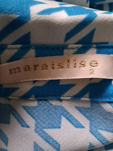 Stunning Maraislise Dress Turquoise/White Houndstooth Size 10 New Unworn