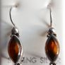Vintage Baltic Amber Drop Earring, 925 Sterling Silver 2,1g Image 2