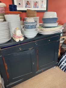 Old Belgian cupboard with 8 inside drawers