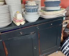 Old Belgian cupboard with 8 inside drawers