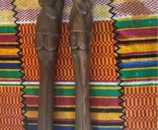 hand-carved wooden salad serving spoon and fork
