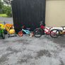 Kids john deere tractor and bikes Image 3
