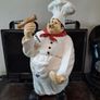 Large Decorative Chef Wine Bottle Holder Image 2