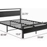 King Size Bed Frame with Wooden Headboard Image 7