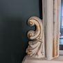 Decorative arched mirror with white and gold frame Image 2