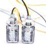 2x 12V Black Motorcycle Indicators Turn Signal Light Image 5