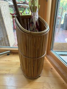 Mid Century Bamboo / Pencil Reed Stick Stand