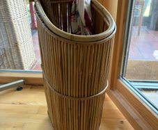 Mid Century Bamboo / Pencil Reed Stick Stand