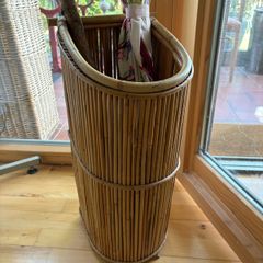 Mid Century Bamboo / Pencil Reed Stick Stand