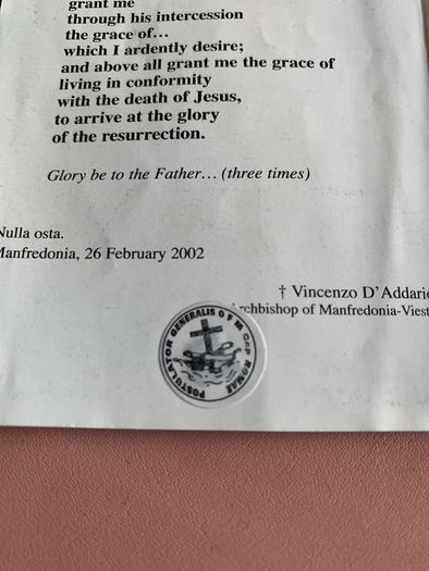 Padre Pio Relic