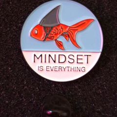 Mindset is everything, pin back badge.