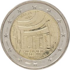 Malta 2 Euro Commemorative Coin 2022 - Hal Saflieni Hypogeum. Uncirculated.