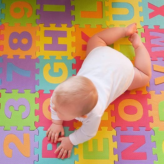 (FREE POSTAGE)  36pc ABC Foam Mats Multi-Coloured | Soft Eva Foam Mats for Kids | Baby Foam Play Mat Floor Mats for Children | Soft Play Mats with Alphabet & Numbers | Jigsaw Puzzle Kids Floor Mats | EN71 Safe