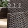 Balcony Garden Furniture Set PE Brown Taupe Image 6