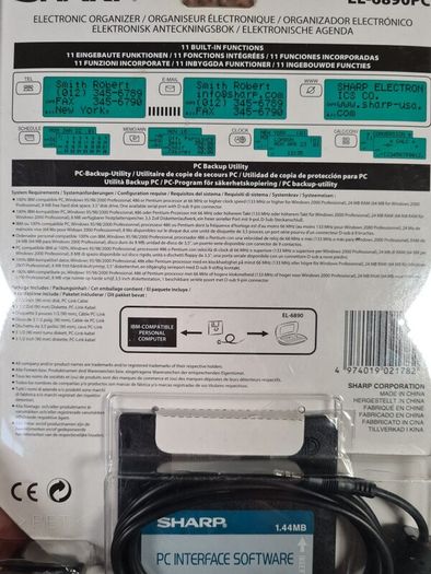 Vintage SHARP EL-6890PC electronic organizer pocket PC BRAND NEW SEALED