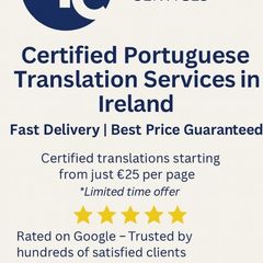 Certified Portuguese Translation Services in Ireland