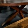 Extra Large 220cm Oval Oak Dining Table Ex Display Like New Image 6