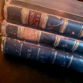 Antique leather "PUNCH" hardbacks