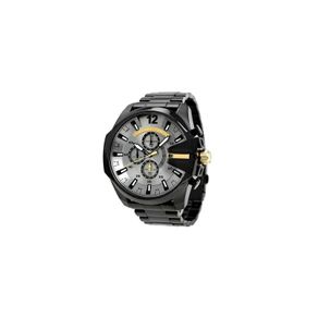 Diesel Mega Chief Mens Chronograph Watch Dz4479 Black - Warranty - Free Delivery / Collect
