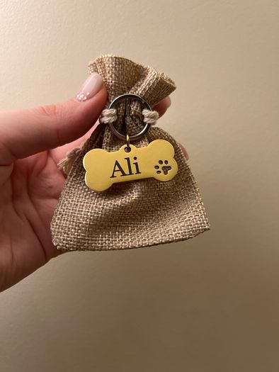 Personalised Engraved Gold Dog tag