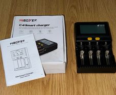 MiBOXER Universal Smart 4-Bay Charger For Li-ion LiFePO4 Ni-MH Ni-Cd