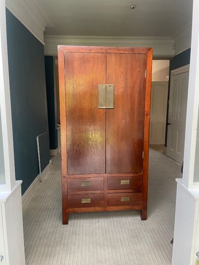 Solid Wood Double Wardrobe with Drawers- 2nd hand