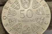 Austria 1974 Silver 50 Shilling Salzburg Cathedral