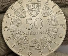 Austria 1974 Silver 50 Shilling Salzburg Cathedral