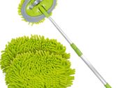 Car Cleaning Brush | Microfibre Mop with Mittens | Car Wash Kit for Cleaning Van Truck Caravan | Scratch Free 2 x Mop Heads | 1 x Extendable Pole 53-104cm with 3 Sections Cleaning Products