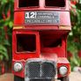 (12" long) London Evening News Oxford Diecast Vintage Model Double Decker Red Bus Image 6