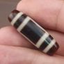 Antique Hiamalayn Tibetan circle & Square Eyes Agate Dzi Bead Amulet Pendant Image 2
