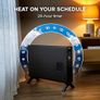 HeatLite Smart Convector Heater with Turbo Fan, 2kW Electric Portable Heater, Wi-Fi App Control, LED Display, 24-Hour Timer, Adjustable Thermostat (10C 35C), Silent & Safety Feature Black Image 5