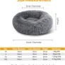 Plush Donut Dog Bed, Calming Round Dog Cat Bed Soft and Fluffy Cuddler Pet Cushion Self-Warming Puppy Beds Machine Washable Image 2