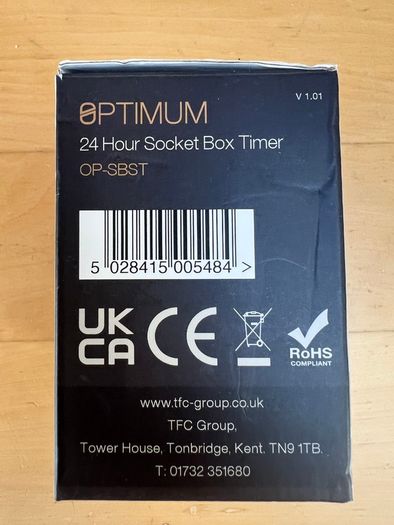Optimum 24 Hour Socket Box Timer - OP-SBST