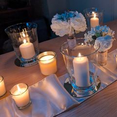 Hurricane/glass jars for wedding