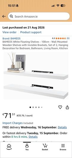 shelves x2