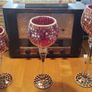 Red Mosaic Candle Holder Set (26282) Image 2
