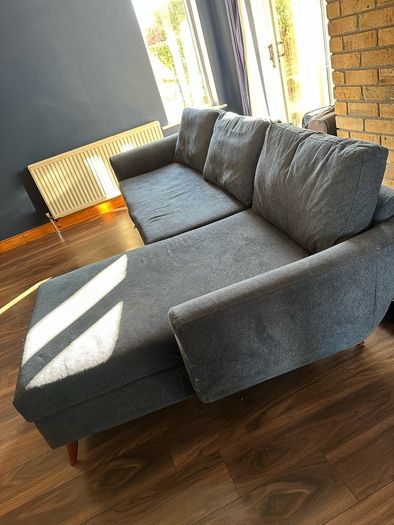 L-shaped sofa with a chaise lounge.