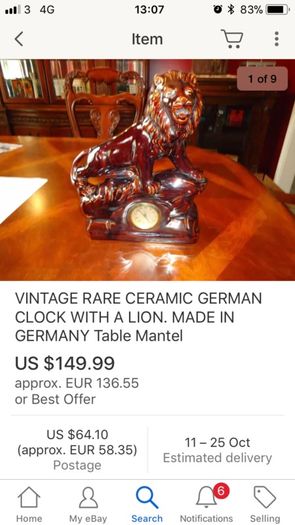 Vintage German deco clock