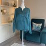 Ladies Long-sleeved Green, Blue & Black Blouse from Gallery. Size: UK 8 / EU 36 Image 5