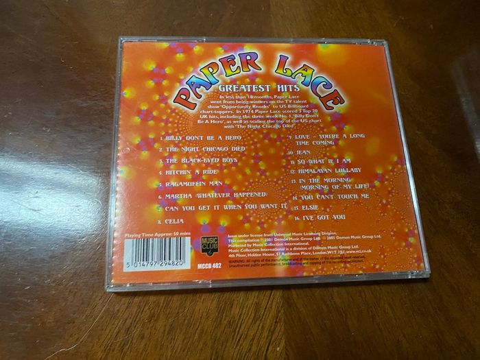 Paper Lace Greatest Hits CD