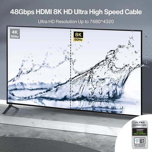 iVanky 2M HDMI 2.1 UHD/3D 8K (7680x4320@60Hz) 48Gbps Zinc Alloy Luxury (Limited Edition) Model Nylon Braided/Gold-Plated Cable (Brand New/Warranty)