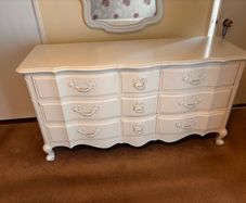 Drexel 3 piece set chest of drawers , mirror, tall chest