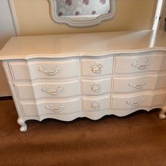Drexel 3 piece set chest of drawers , mirror, tall chest