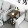New Industrial Side, End, Bedside Table With Mesh Shelf -FREE P&P Image 5